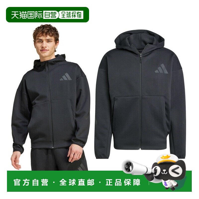 日本直邮阿迪达斯男女通用零负能量全拉链连帽衫 ZNE FZ 男款 KTJ