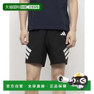 黑色 日本直邮阿迪达斯男士 JC5225 三条纹健身短裤 Icon