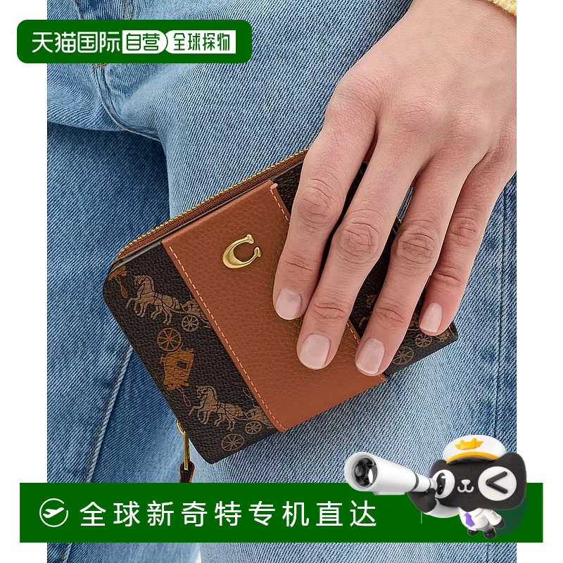 1h可退 日本直邮COACH 蔻驰 马车印花双折钱包 CR992 B4AWV