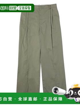 日本直邮 LOEWE 棉质长裤 长裤 绿色 男式 h526y04web 4430 褶裥