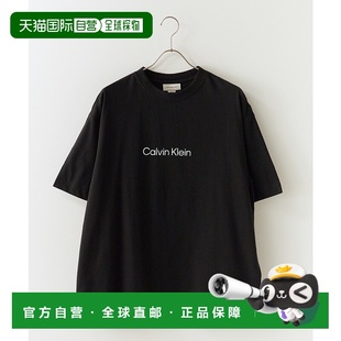 日本直邮Calvin 10525SS Klein 标准logo圆领T恤 男女同款 1h可退