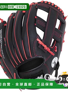 【日本直邮】鹿牌CS青少年棒球手套 右投/全能 黑/红色 UX-2591
