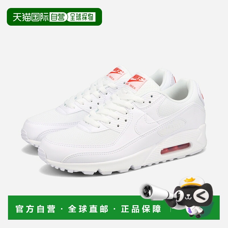 日本直邮NIKE AIR MAX 90 男女低帮运动鞋 白色/浅红色/白色 (DM0
