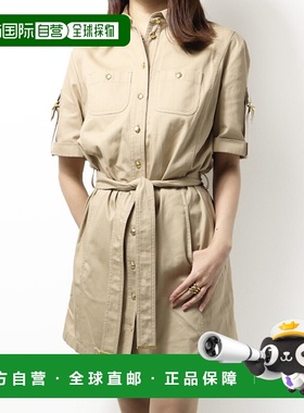 日本直邮CELINE 赛琳 Cotton Twill Trapeze Mini Dress 棉质斜纹