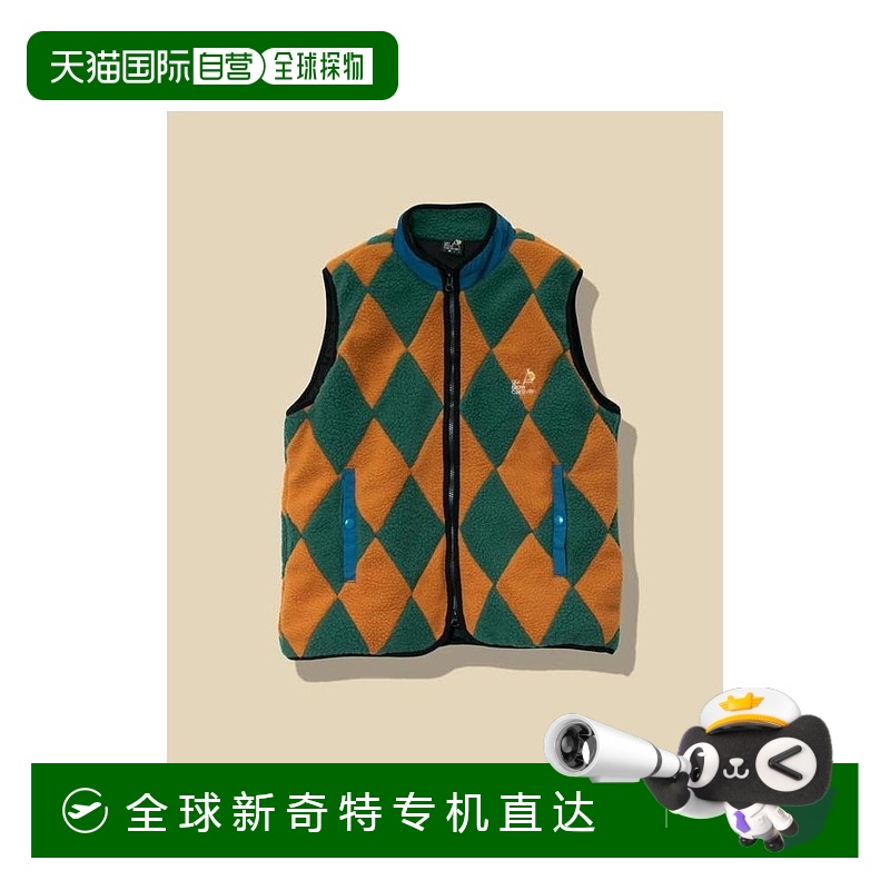 日本直邮日潮 go slow caravan毛绒拼接立领背心 男702491001012