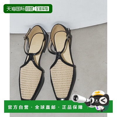 日本直邮GRISE 女士 窄方头分体式T字带平底鞋 26192821668610