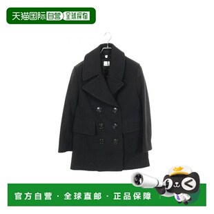 日本直邮中古Burberry博柏利女S级99新burberry巴宝莉羊毛外套黑