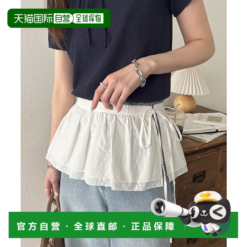 1h可退 日本直邮Discoat 女士蕾丝荷叶边迷你围裙 DCZ1051501A000