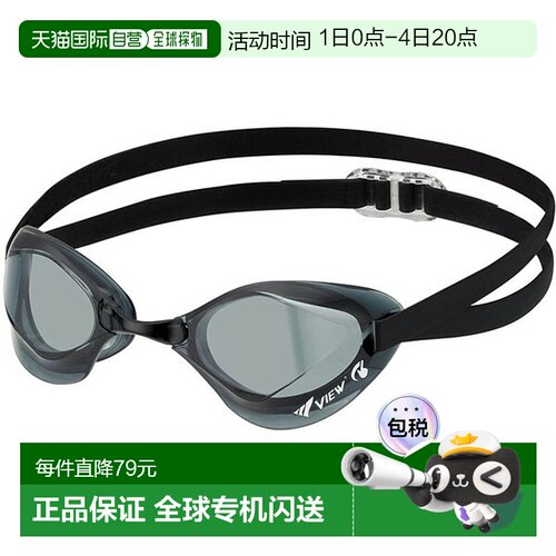 日本直邮VIEW BladeF 游泳镜标准镜片防雾防水运动竞速V122SA-SK