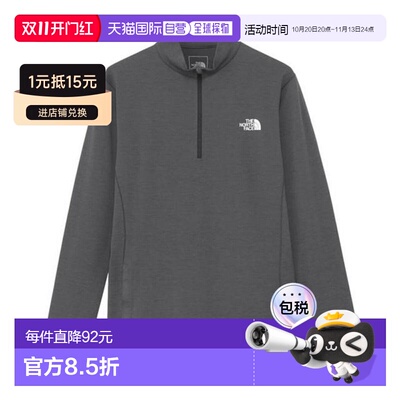 日本直邮THE NORTH FACE 长袖T恤 FlashDry科技拉链款T恤北面速干