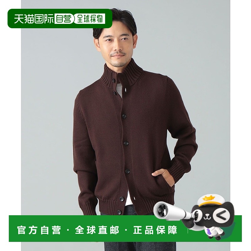 1h可退 日本直邮BAFY 男装 立领全羊毛针织开衫 半拉链设计 21150