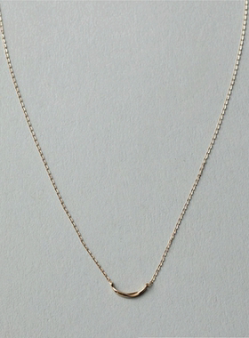 1h可退 日本直邮ete 女士K10黄金层叠新月项链 优雅时尚设计 适合