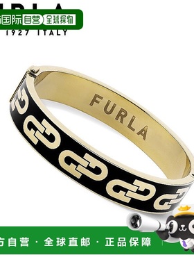 日本直邮FURLA 拱形手镯女士适用FJ0124BTL女士手镯黑色漂亮可爱