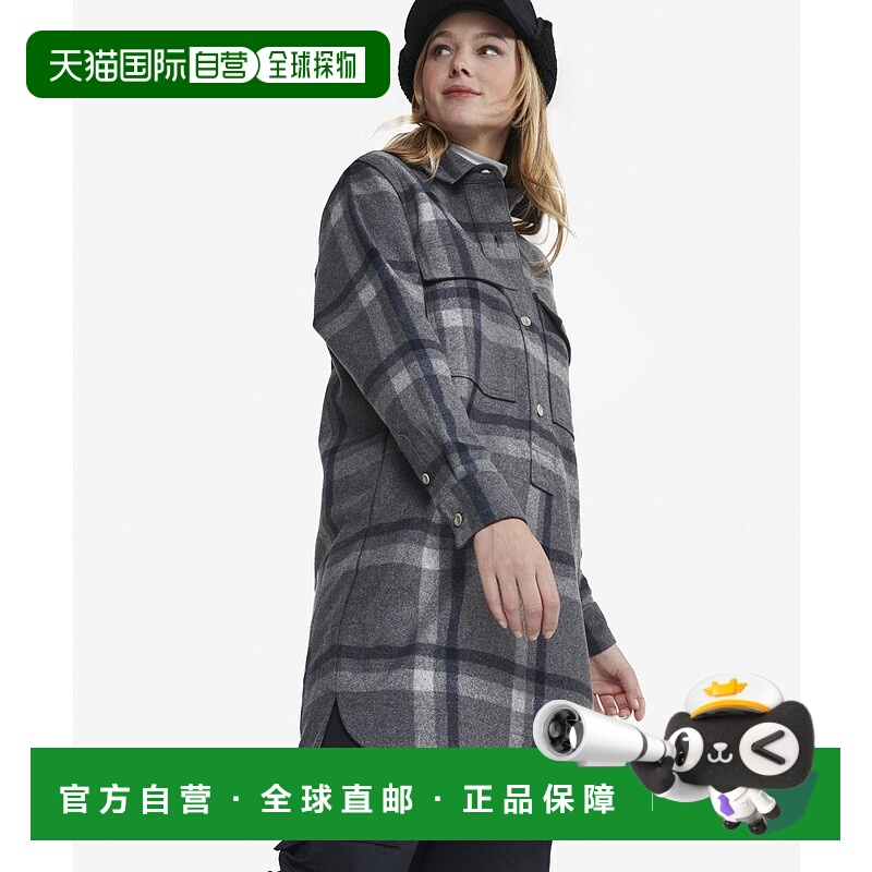 日本直邮AIGLE 羊毛格纹衬衫连衣裙