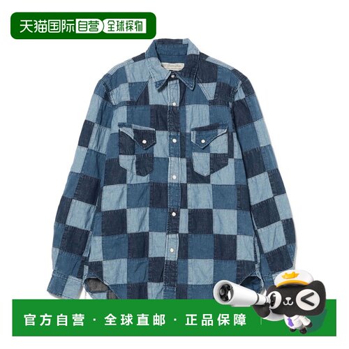 日本直邮REMI RELIEF 男士经典款拼接牛仔西部衬【付后1h可退】