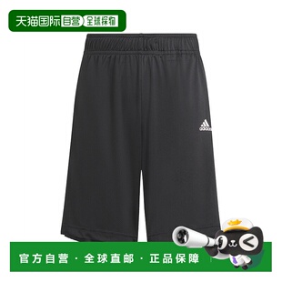 日本直邮adidas SERENO SHORTS KIDS 拼色条纹中腰吸湿排汗短裤