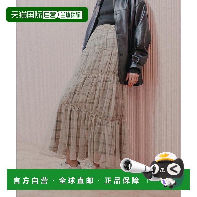 日本直邮CREDONA 【包邮】定制 薄纱 叠层 格子裙【预约商品】 半
