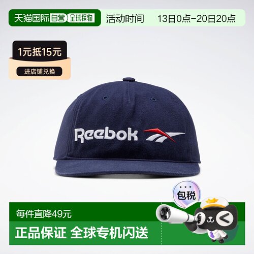 日本直邮Reebok GKD86 Classics Vector Flat Peak Cap (Vector N