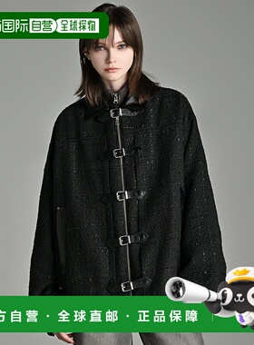 1h可退 日本直邮ADRER男女同款多扣腰带立体感粗花呢夹克 ADRjk12