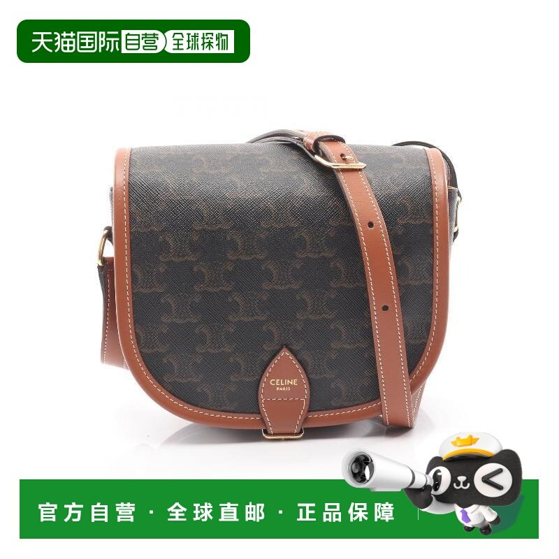 日本直邮中古Celine赛琳女包A级95新Triomphe凯旋门老花斜挎包