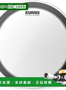 【日本直邮】EVANS 22 英寸 EMAD 涂层低音鼓鼓皮（1 层 10mil 带