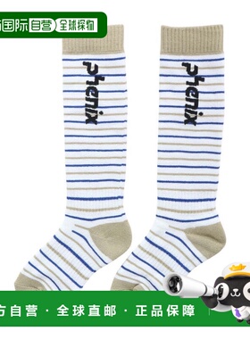 日本直邮PHENIX 儿童多色条纹短袜 ESB24SO83 米色 袜子