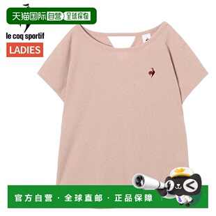 日本直邮Le Coq Sportif 女士透明轻薄短袖 T 恤粉色春夏运动/健L