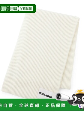 日本直邮JIL SANDER 男士白色围巾 j47zz0125 j14737 106