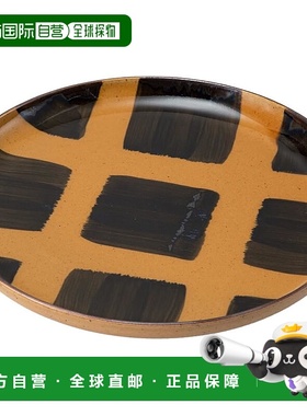 【日本直邮】西海陶器 波佐見焼 大盘 直径约24cm 琥珀色 24329