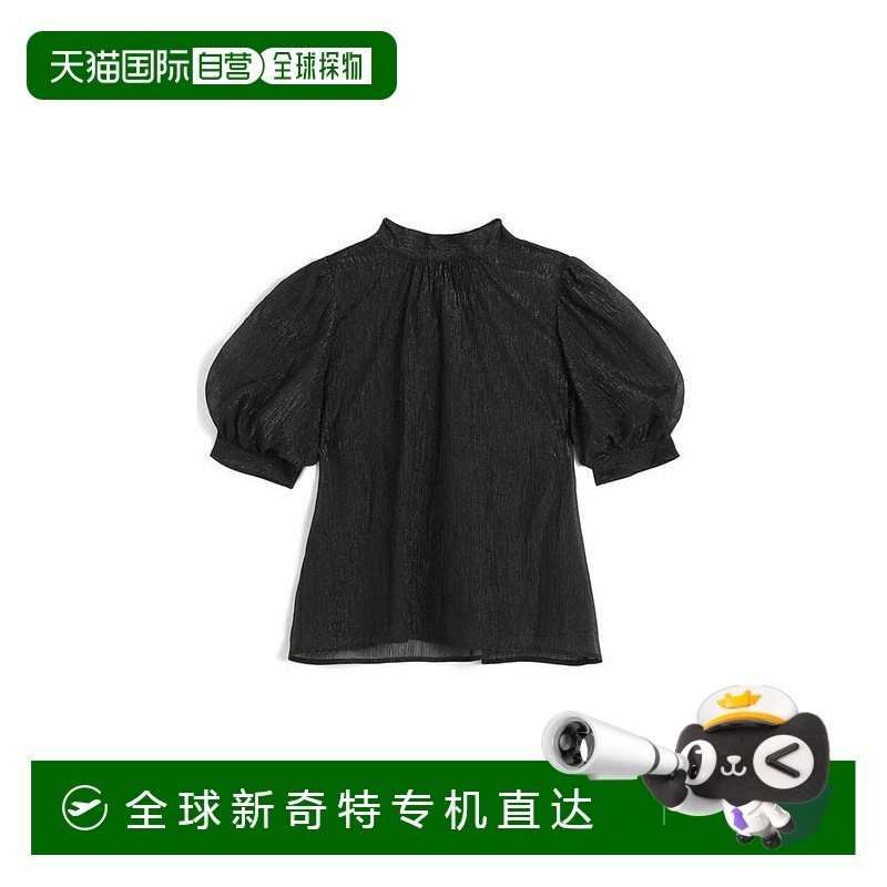 日本直郵日潮 GRL 楊柳閃光雪紡蝴蝶結(jié)泡泡袖襯衫 tg629