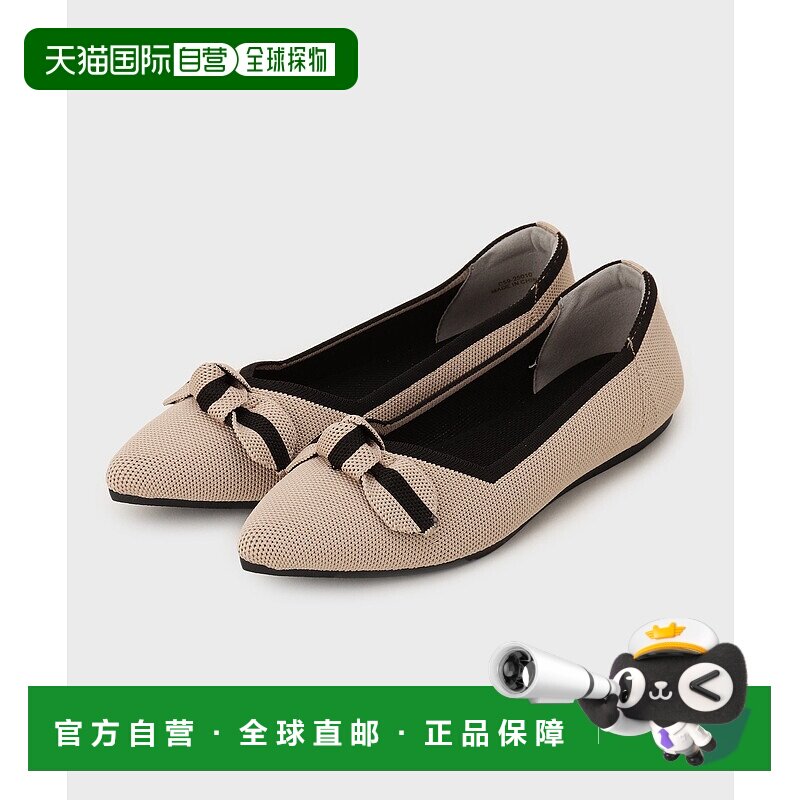 1h可退 日本直邮index女士 宽松舒适 平底针织单鞋 蝴蝶结设计 C5