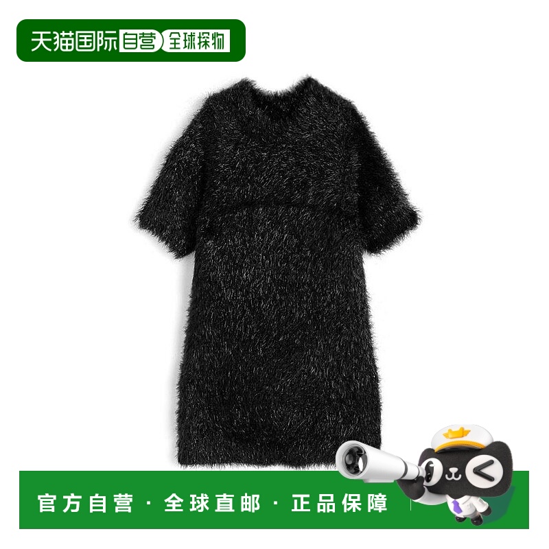 日本直邮日潮 GRL 亮丝绒毛针织迷你连衣裙kz658