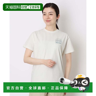 日本直邮Marmot 女士徒步短袖T恤 Ws Burger T恤 SS26WST080 白色