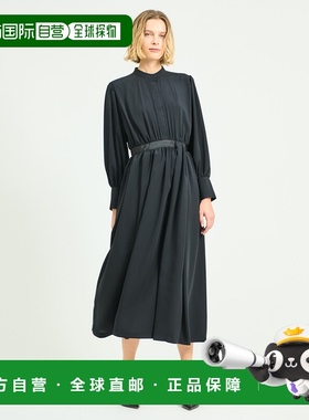 1h可退 日本直邮ESTNATION 女装 宽松半身褶裥连衣裙 荷叶边设计