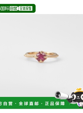 日本直邮日潮 agete 阿卡朵＜7月诞生石＞K10红宝石婴儿戒指红色
