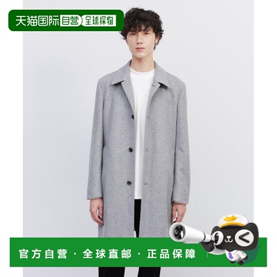 日本直邮TAKEO KIKUCHI 菊池武夫 男装 羊毛混纺 仿獭兔立领大衣