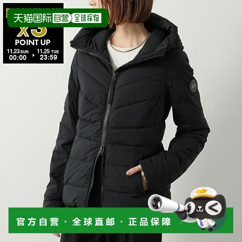 日本直邮CANADA GOOSE Clair黑标女士连帽羽绒服2332WB黑色9061