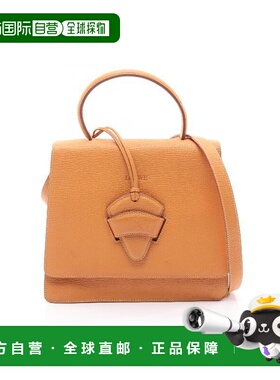 日本直邮中古Loewe罗意威女包B级9新Handbag手包牛皮斜挎包橘色