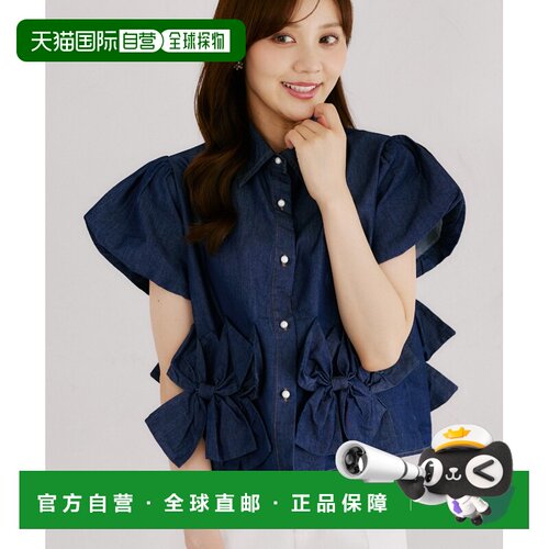 日本直邮tocco closet 女装 牛仔衬衫半袖+下摆蝴【付后1h可退】