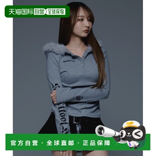 1h可退 日本直邮.KOM男女同款亨利领连帽衫 翼形图案设计 KOMC25a