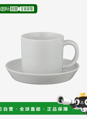 【日本直邮】Saikaitoki西海陶器 茶杯和垫碟套装 灰色 18288