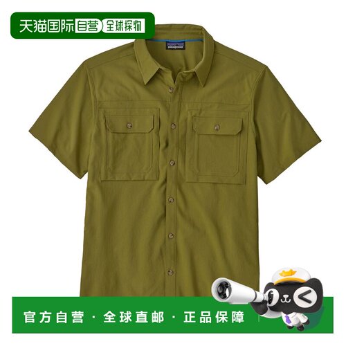 日潮跑腿Patagonia巴塔哥尼亚 男款短袖印花防晒衬衫 GRZG XS 418