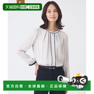 1h可退 日本直邮TRANS WORK 女装 洗可穿背缎乔其纱衬衫 U3M04708