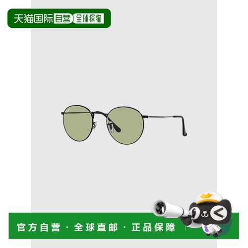日本直邮雷朋圆形金属太阳镜Ray-Ban RB3447 002 / 52黑/灰男女通