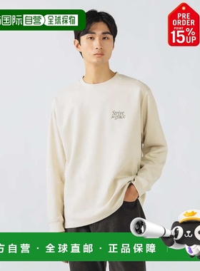 1h可退 日本直邮BEAMS HEART 男士 混纺长袖剪裁上衣 胸前刺绣设