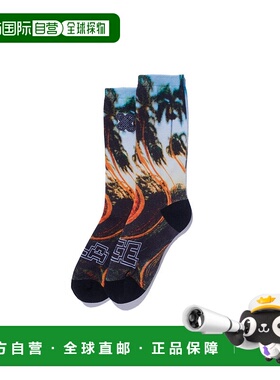 1h可退 日本直邮XLARGE男女同款棕榈树图案袜子 双面设计 1012540