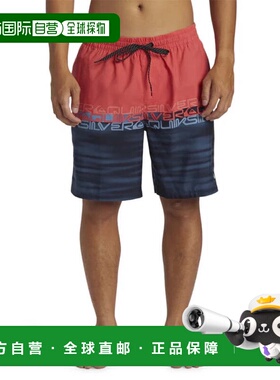 日本直邮Quiksilver 男士冲浪短裤 EVERYDAY WORDBLOCK VOLLEY 19