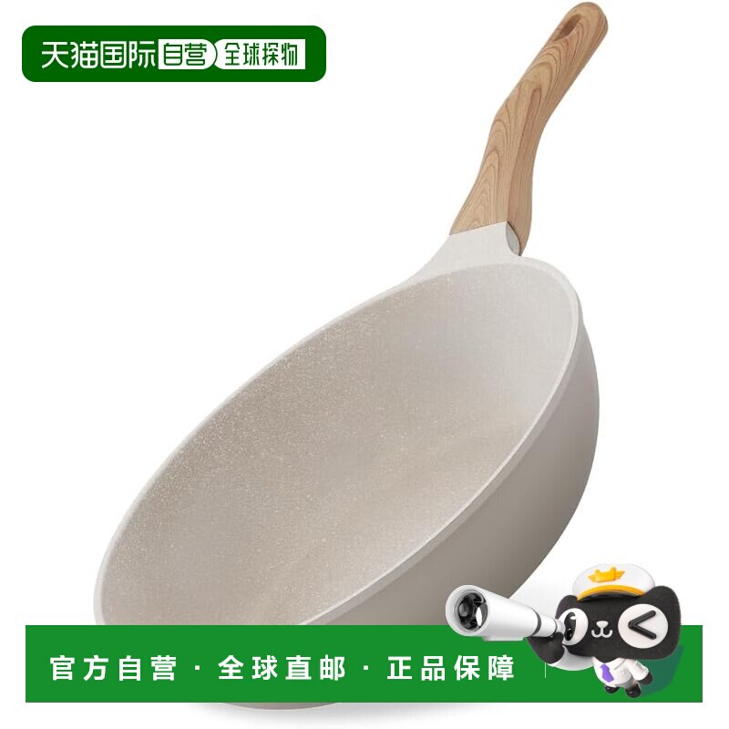【日本直邮】IRIS 轻量炒锅 28cm 灰摩卡 NTL-W28MO把手