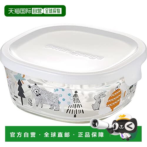 【日本直邮】Iwaki 怡万家 玻璃保存容器 方形450ml B3240-SNE