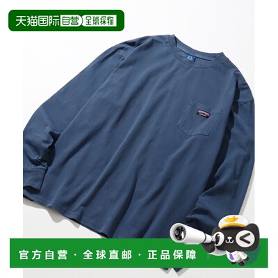 日本直邮GERRY男女同款 pigment做旧长袖T恤 胸袋设计 GE26SP05
